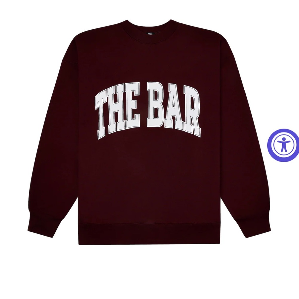 The Bar Burgundy Crewneck Sweater